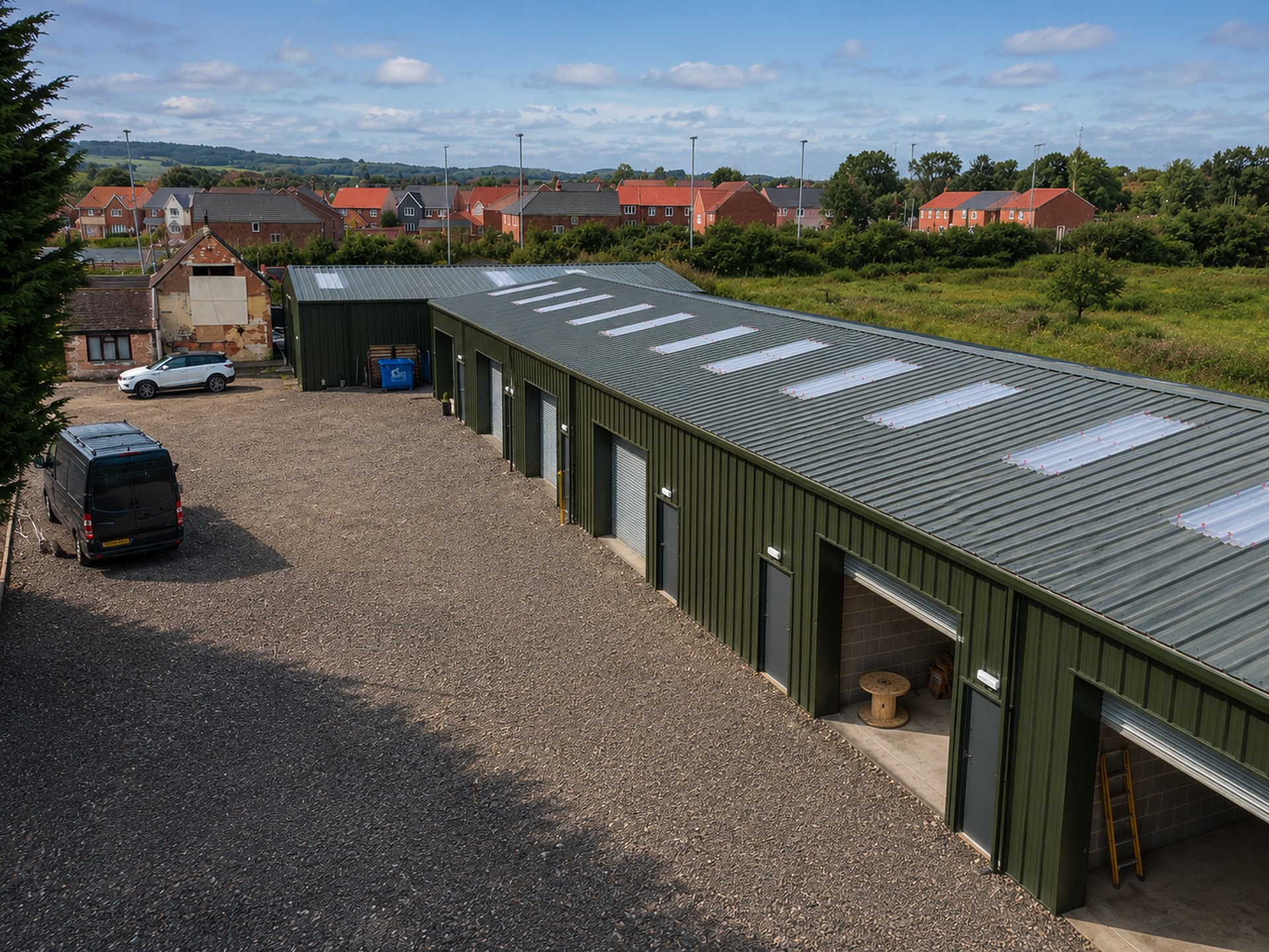 commercial workspace rental units steel building