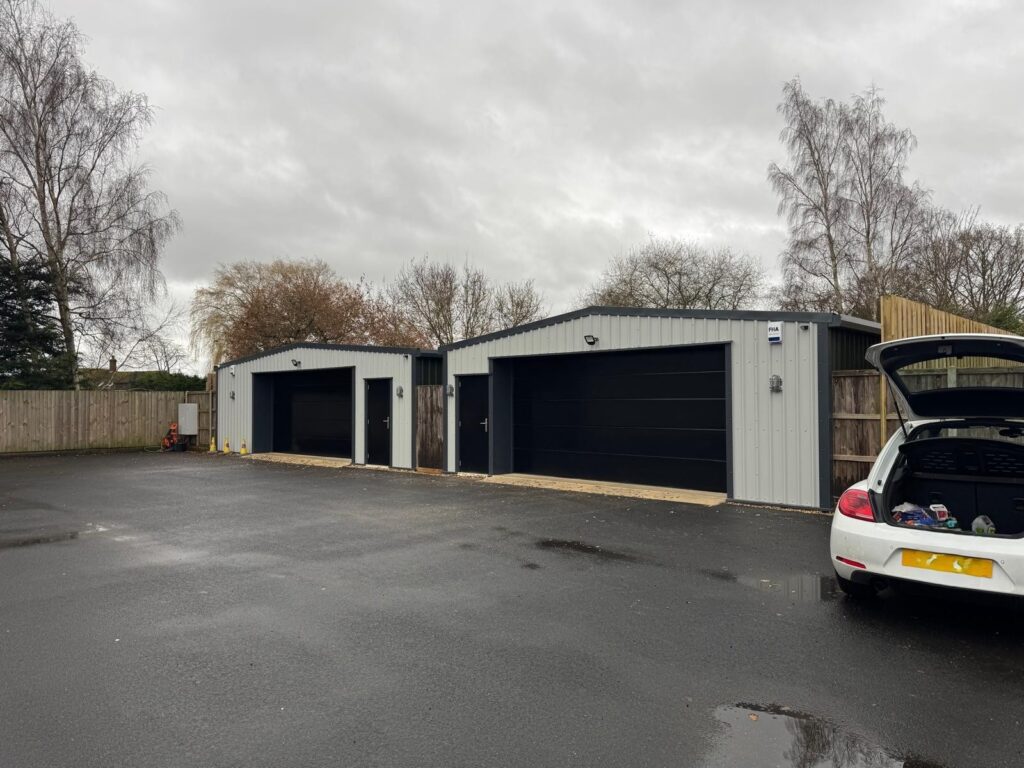 Steel Building Gallery commercial low eaves steel building finished twin units