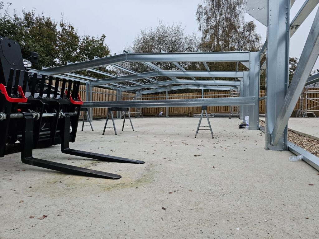 Steel Building Gallery commercial low eaves steel building frame interior