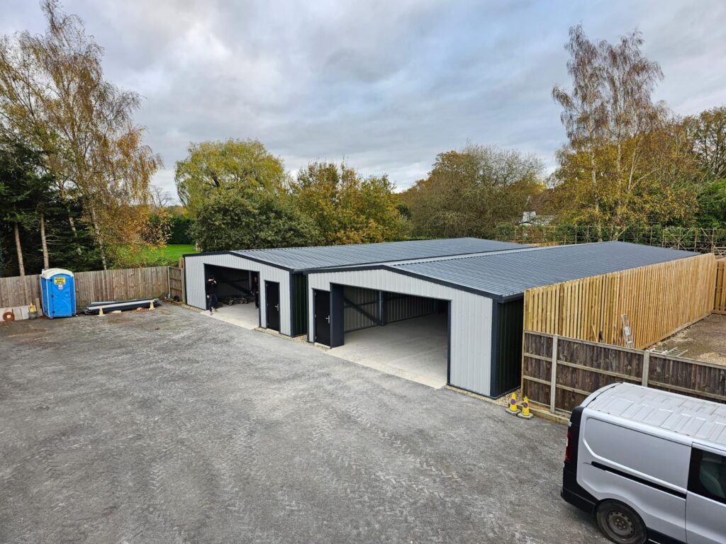 Steel Building Gallery commercial low eaves steel building interior finished