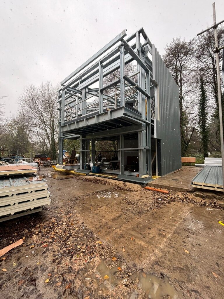 Steel Building Gallery commercial multi storey steel building frame front view