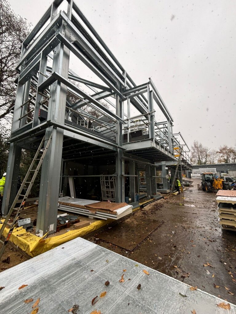 Steel Building Gallery commercial multi storey steel building frame side elevation