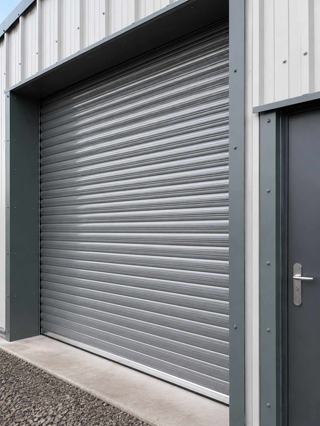 commercial steel building electric roller shutter door