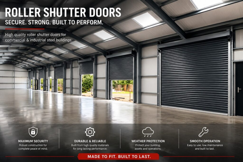 industrial roller shutter doors steel building hero