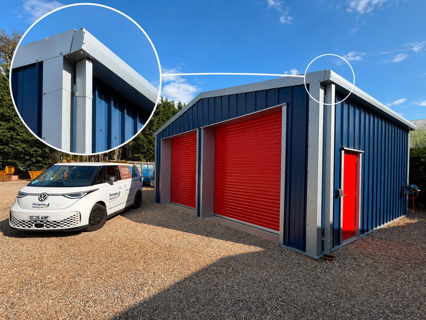 What’s Included With Your Steel Building? commercial trimline gutter downpipe detail