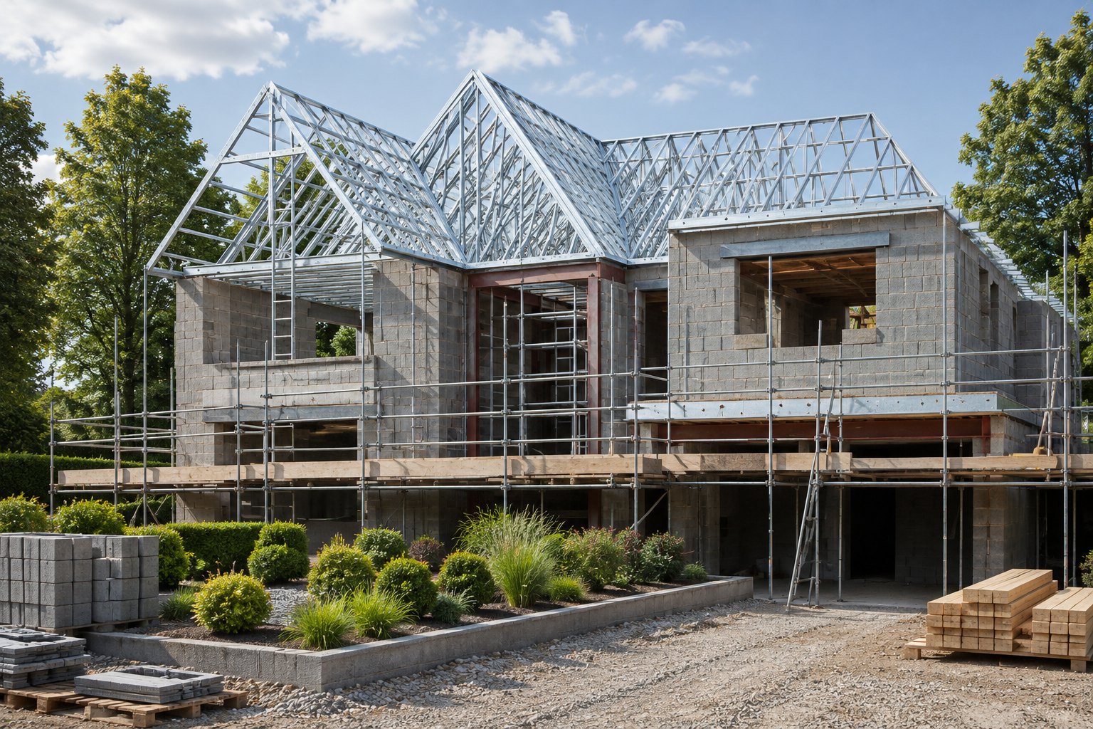 Light Gauge Steel Buildings domestic bespoke lightweight steel roof system esb
