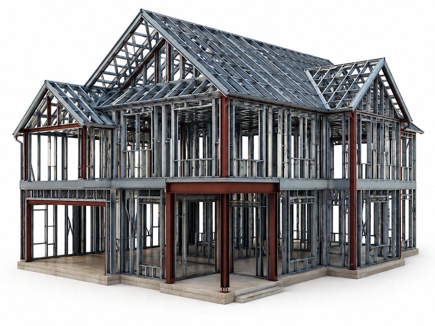 Light Gauge Steel Buildings domestic complete lightweight steel house frame