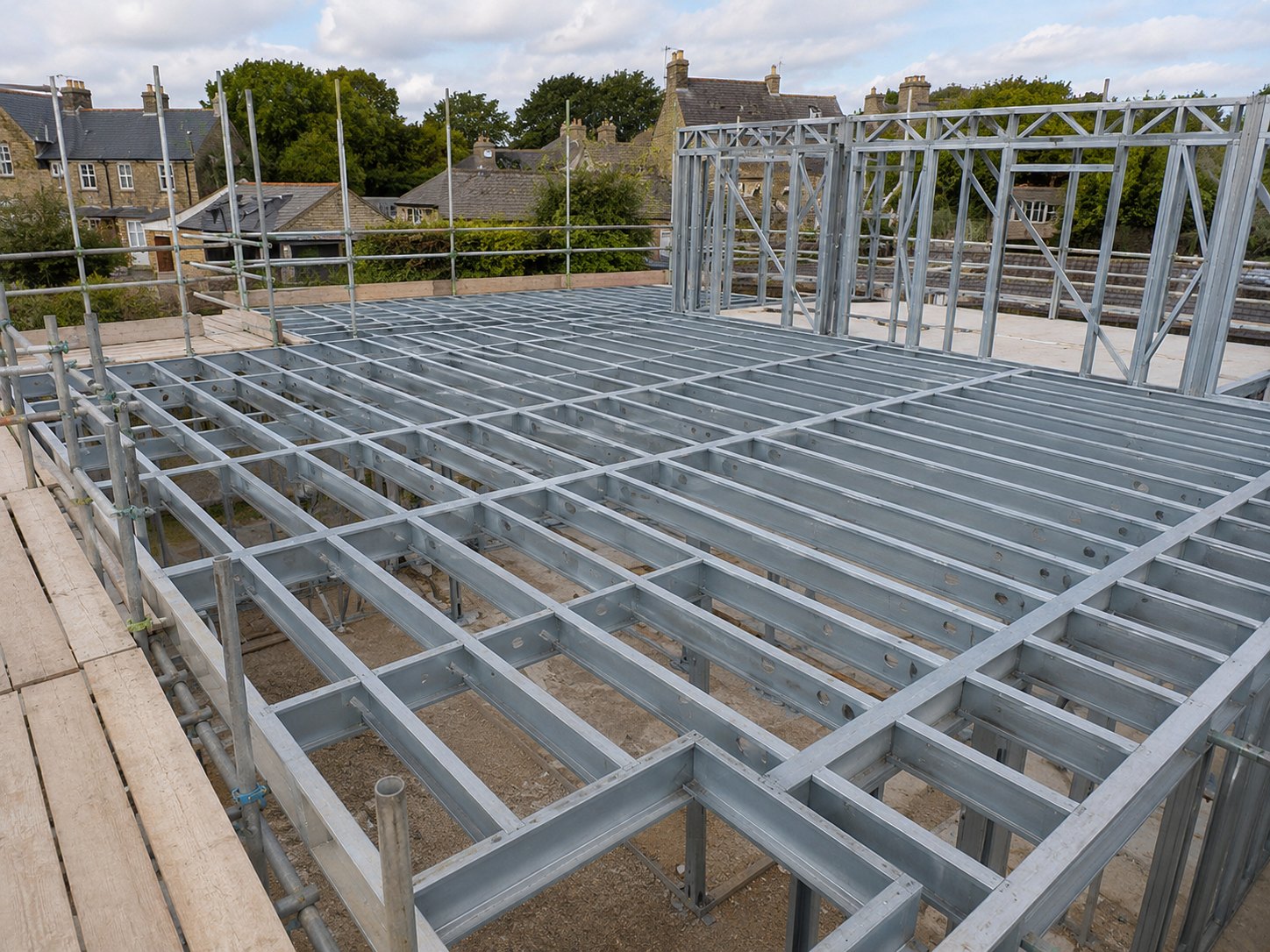 Light Gauge Steel Buildings domestic lightweight steel floor joist system
