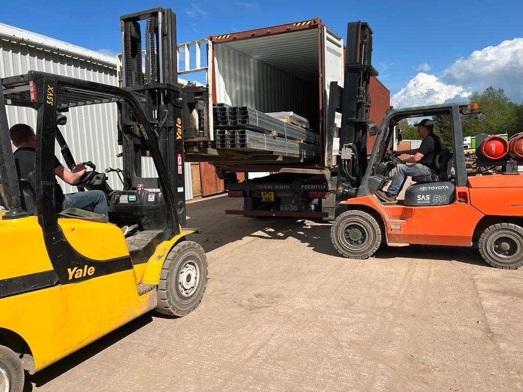 Overseas & Specialist Steel Buildings international steel building container loading export