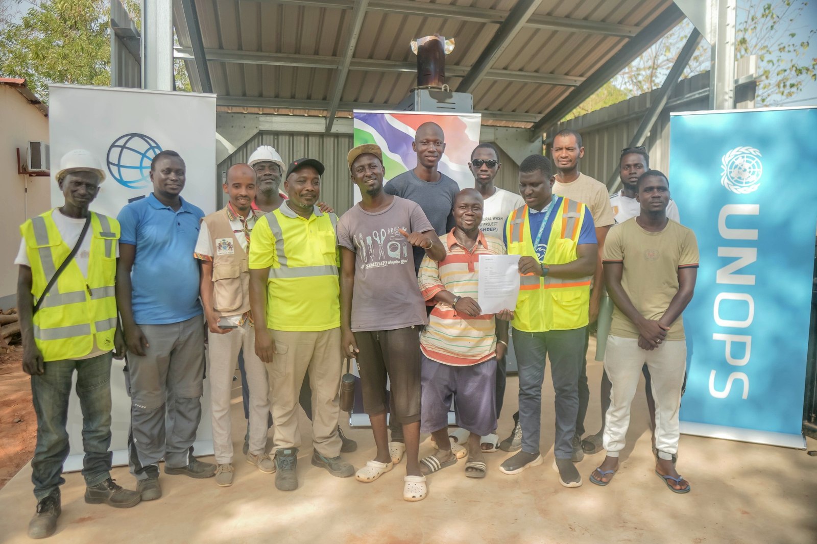 Overseas & Specialist Steel Buildings international unops steel building project handover