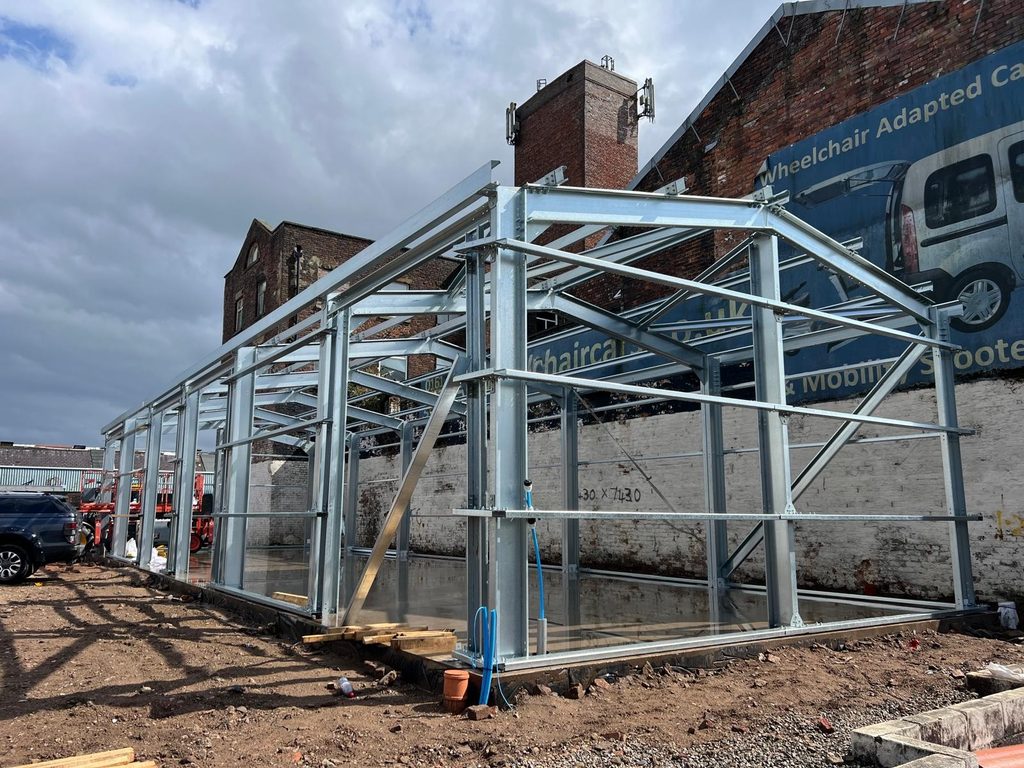 Steel Building Gallery commercial multi bay steel workshop steel frame